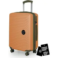 Hauptstadtkoffer Mitte - valise à main + étiquette de bagage digitale étiquette de valise, trolley de cabine extension XL bagage à bord Hardcase valise à main avion Carry-On 55 L TSA,Marille