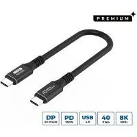 Microconnect USB4CC015, 0,15 m, USB-C, USB-C, USB4 Gen 3x2, noir