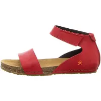 Art pour femme. 103823080003_008 Sandales en cuir 0382 Crete red (38), Rouge, Plat, Velcro, Casuel