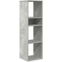 vidaXL Bibliothèque gris béton 34x31x112 cm bois d'ingénierie