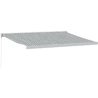 vidaXL Auvent rétractable Anthracite et blanc 4x3 m Tissu et aluminium