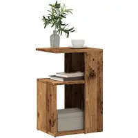 vidaXL Table d'appoint vieux bois 36x30x56 cm bois d'ingénierie