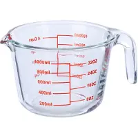 Relaxdays Gobelet gradué, Verre mesureur, Transparent