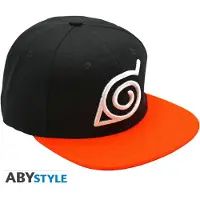 Naruto Unisexe, Casquette, Naruto Shippuden: Konoha, Orange, Noir, (Taille unique)