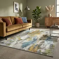 FRAAI Tapis moderne | Strong Paint Multicolore | 140x200cm | Multicolore | Rectangulaire | Tapis