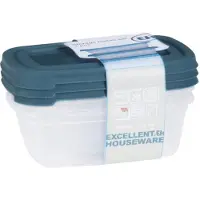 Koopman 36x Jeu de 3 boîtes de stockage 300ml cuisine Boîtes alimentaires 108 pièces