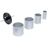 Bgs Jeu de scies cloche de forage 33 - 73 mm 6 pièces (33 mm, 53 millimètres, 67 mm, 73 mm)