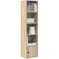vidaXL Bibliothèque chêne fumé 31x24x127 cm bois d'ingénierie
