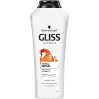 Schwarzkopf Gliss Kur, Total Repair, shampooing doux pour la réparation des cheveux, 400 ml