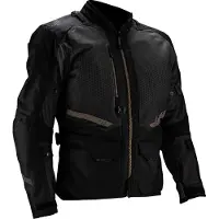 Leatt FlowTour 5.5, veste textile imperméable ,Noir/Gris Foncé/Or ,L