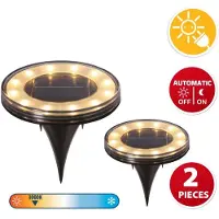 Velamp 2pcs lampes solaires dans le sol SPK16