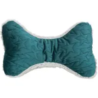 Trixie Xmas - Coussin de relaxation ergonomique ESTELLE, forme en os, 34 x 20 cm, bleu pétrole/gris