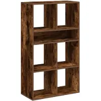 vidaXL Bibliothèque chêne fumé 66x31x112 cm Bois composite