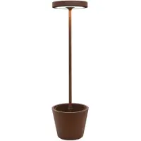 Zafferano Poldina Reverso Solar L Corten - Lampadaire Led Solaire Et Rechargeable 11,7W - Lampadaire Extérieur Et Intérieur H.156Cm
