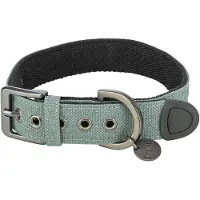 Trixie CityStyle collier de chien en coton M: 35–42 cm/25 mm, sauge, large