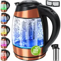Kesser Bouilloire en acier inoxydable de 1,8 litre, 2200W, avec fonction de maintien au chaud