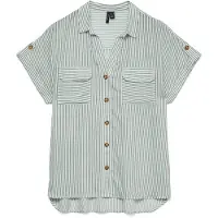 Vero Moda Chemisier 'VMBUMPY' opal / blanc