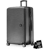 Hauptstadtkoffer Valise - Grande valise + étiquette numérique, valise XL extensible, valise rigide à roulettes 4 roues, bagage en soute 130 L, cadenas TSA, graphite