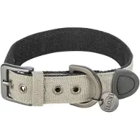 Trixie *Collier CityStyle, x-large,coton,M:35-42cm/25mm,lightgrey (M, Chien, Promenade)