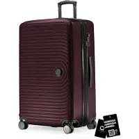 Hauptstadtkoffer Valise - Grande valise + étiquette numérique, valise XL extensible, valise rigide à roulettes 4 roues, bagage en soute 130 L, cadenas TSA, bordeaux