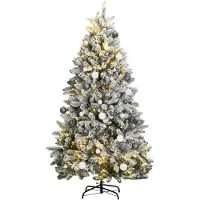 vidaXL Sapin de Noël artificiel articulé 300 LED et boules 180 cm