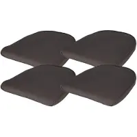 BURI Coussin d'assise anthracite Set de 4 coussins de chaise Coussin d'assise pour chaise de jardin Coussin de fauteuil