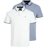 Jack & Jones T-Shirt 'JJEPaulos' bleu / noir / blanc