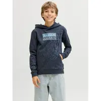Jack & Jones Sweatshirts à capuche JCOFUSION GRAPHIC SWEAT garcons - Bleu - 11 ans