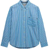 Superdry Poplin Relaxed Fit Long Sleeve Shirt Bleu L Femme