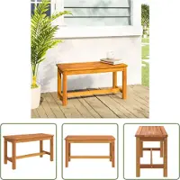 The Living Store Banc de jardin 80x35x45 cm Bois massif d'acacia