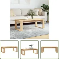 The Living Store Table basse Chêne Sonoma 102x50x35 cm Matériau dérivé du bois