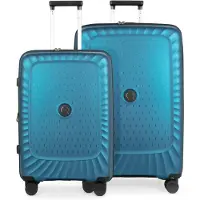Hauptstadtkoffer - Set de valises 2 pièces, trolleys légers 65 + 75 cm, set de 2 valises de voyage, bagages check-in coque dure recyclable matériel PP, TSA,bleu royal