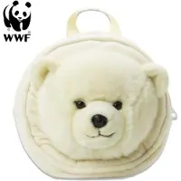 WWF Sac à dos en peluche Ours polaire (Ø25cm) Polar Bear Sac à dos pour enfants Backpack
