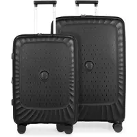 Hauptstadtkoffer - Set de valises 2 pièces, trolleys légers 65 + 75 cm, set de 2 valises de voyage, check-in bagages coque dure recyclable matériel PP, TSA,Noir