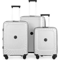 Hauptstadtkoffer - Kotti - Set de 3 valises coque dure robuste en PP recyclé Trolleys légers Polypropylène coque dure, 4 roulettes, serrure TSA,Blanc