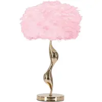Casa Padrino Lampe de table de luxe or / rose Ø 40 x H. 63 cm