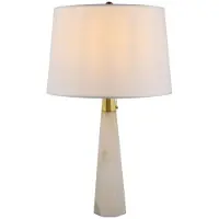 Casa Padrino Lampe de table de luxe en marbre blanc / or H. 67,5 cm