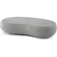 Casa Padrino Table de jardin de luxe Gris 160 x 103 x H. 32 cm - Table basse de jardin en béton armé de fibre de verre - Meubles de jardin et de terrasse - Qualité de luxe