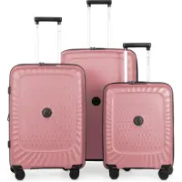 Hauptstadtkoffer - Kotti - Set de 3 valises coque dure robuste en matériau PP recyclé Trolleys légers Polypropylène coque dure, 4 roulettes, serrure TSA,Rose