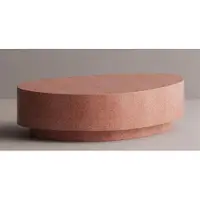 Casa Padrino Table basse de luxe en béton rouge 142 cm - Meubles de salon et de jardin