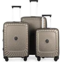 Hauptstadtkoffer - Kotti - Set de 3 valises coque dure robuste en matériau PP recyclé Trolleys légers Polypropylène coque dure, 4 roulettes, serrure TSA,Champagne