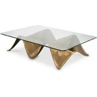 Casa Padrino Luxury Aluminium Coffee Table Vintage Brass 140 cm