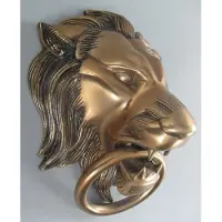 Casa Padrino heurtoir baroque en aluminium lion bronze h. 33 cm - Accessoires déco baroque