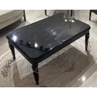 Casa Padrino Luxe Table basse baroque noir / or 120 cm - Meubles de style baroque