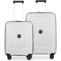 Hauptstadtkoffer Kotti - Set de valises 2 pièces, valise de bord + valise moyenne, coque dure robuste en matériau PP recyclé trolleys légers polypropylène coque dure, 4 roulettes, serrure TSA,blanc