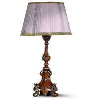 Casa Padrino Luxus Barock Lampe de table Marron / Violet H. 78 cm - Italy