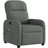 vidaXL Fauteuil relax de massage, tissu, gris foncé