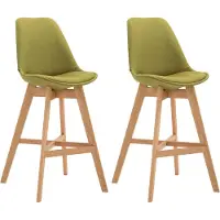 CLP lot de 2 tabourets de bar Cannes tissu natura