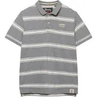 Superdry T-Shirt gris / blanc