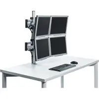 Novus MPS SET TSS Quattro (Tables, 15 kg), Support de moniteur, Argent, Multicolore
